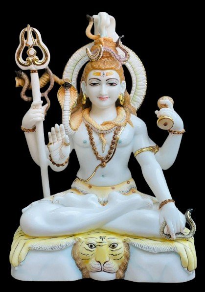 Shiva marble moorti – Pandey Moorti Art Jaipur
