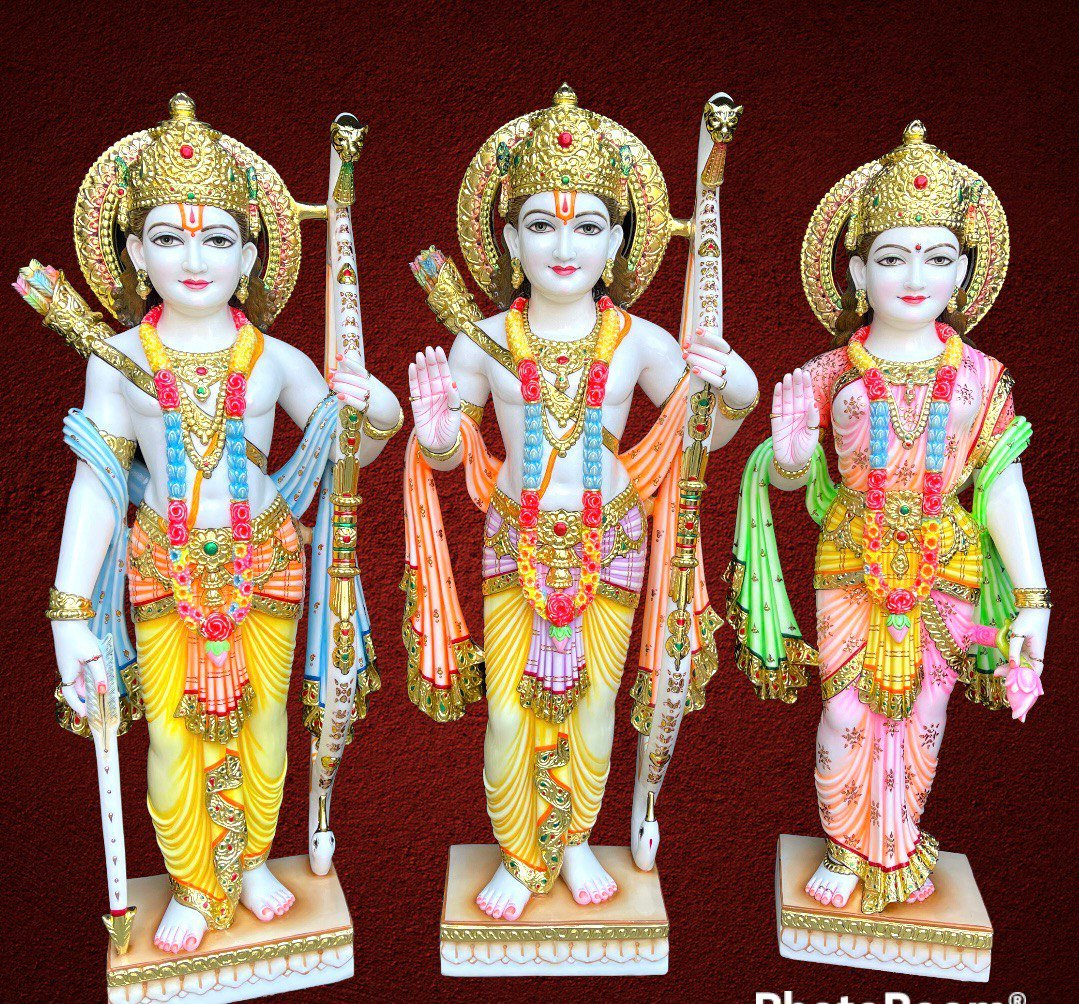 Ram Darbar marble moorti – Pandey Moorti Art Jaipur
