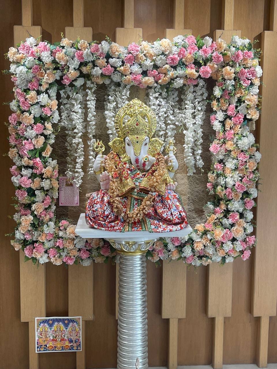 Decorated Ganesh Ji in home temple