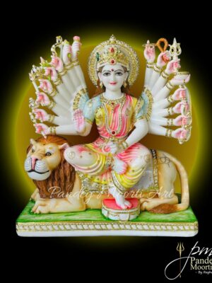 Durga Mata Marble Murti, Marble Statue, Pandey Moorti Arts