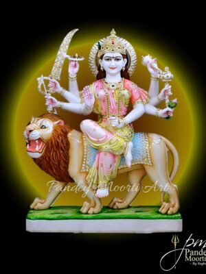 Durga Mata Marble Murti, Marble Statue, Pandey Moorti Arts