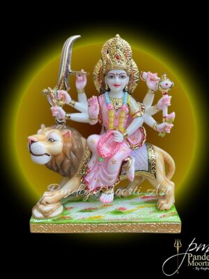 Durga Mata Marble Murti, Marble Statue, Pandey Moorti Arts