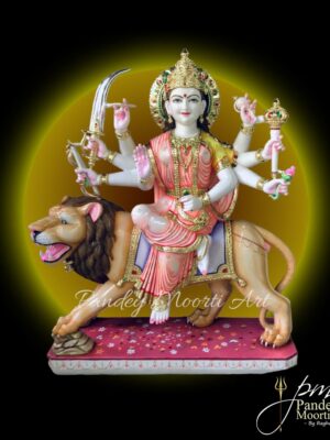 Durga Marble Murti, Marble Statue, Marble Moorti, Marble Idol, Pandey Moorti Arts