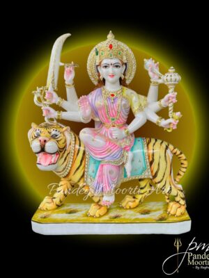 Durga Mata Marble Murti, Marble Statue, Pandey Moorti Arts