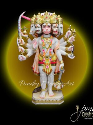 Hindu God Hanuman ji Marble Moorti by Pandey Moorti Arts