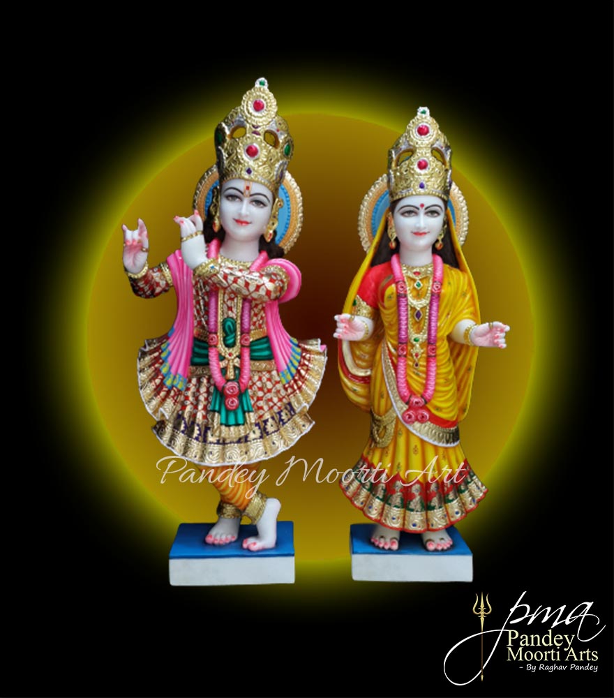 Radha Krishna Marble Moorti, Marble Statue, Pandey Moorti Arts