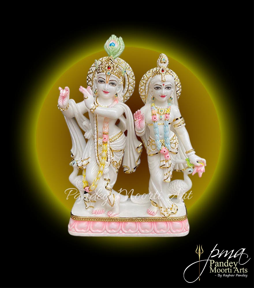 Radha Krishna Marble Moorti, Marble Statue, Pandey Moorti Arts