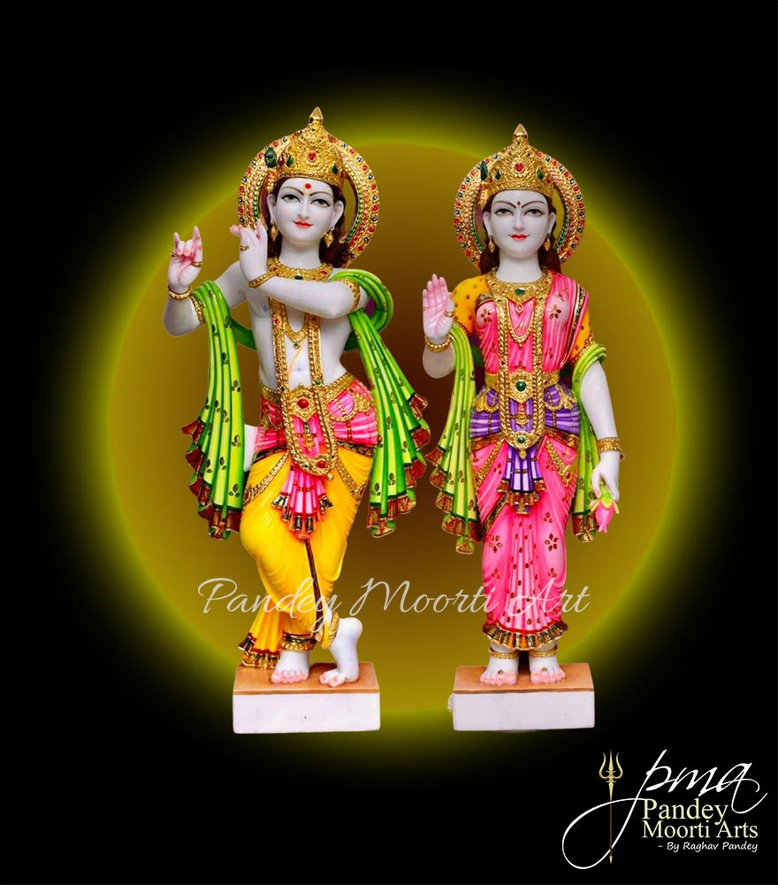 Radha Krishna Marble Moorti, Marble Statue, Pandey Moorti Arts