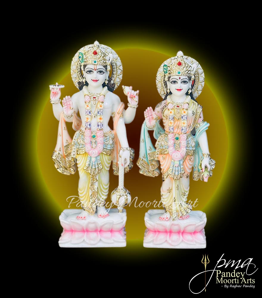 Laxmi Narayan Marble Murti, Marble Statue, Pandey Moorti Arts