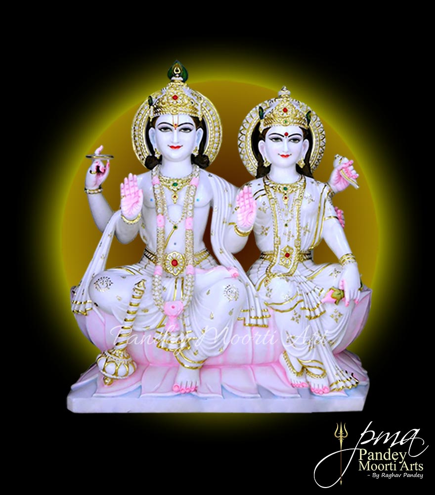 Laxmi Narayan Marble Murti, Marble Statue, Pandey Moorti Arts