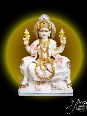 Goddess Laxmi Marble Moorti, Marble Statue, Pandey Moorti Arts