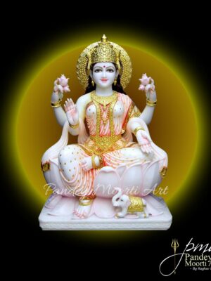 Goddess Laxmi Marble Moorti, Marble Statue, Pandey Moorti Arts