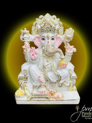 Ganesh Ji Marble Moorti by Pandey Moorti Arts