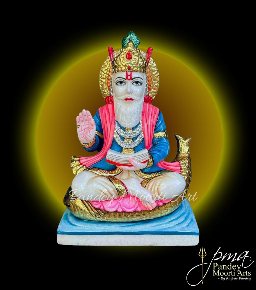 Jhulelal Marble Murti, Marble Statue, Pandey Moorti Art