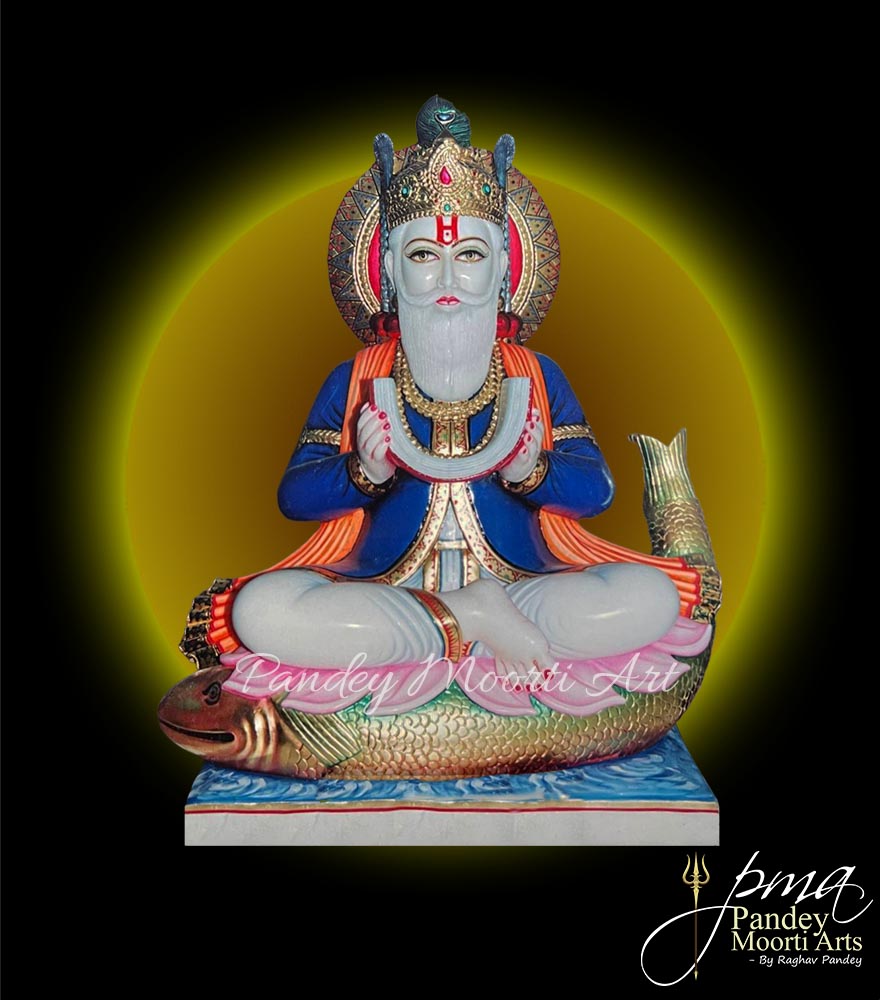 Jhulelal Marble Murti, Marble Statue, Pandey Moorti Art