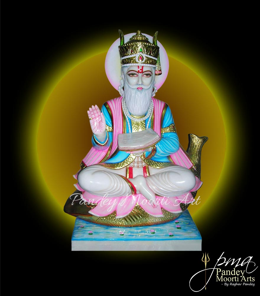 Jhulelal Marble Murti Marble Statue, Pandey Moorti Art