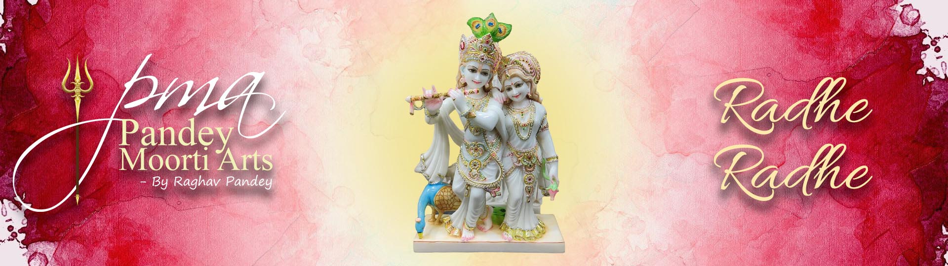 Radha Krishna Marble Moorti by Pandey Moorti Art