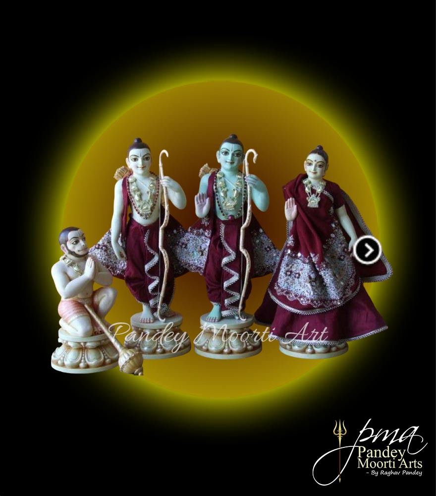 Ram Parivar Marble Moorti, Pandey Moorti Art